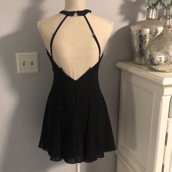 Womens Juniors Lulus Black Lace Dress XS‎ - Picture 3 of 5